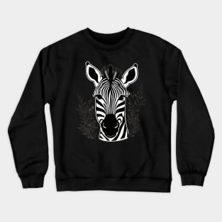 Cute floral zebra gift ideas Crewneck Sweatshirt